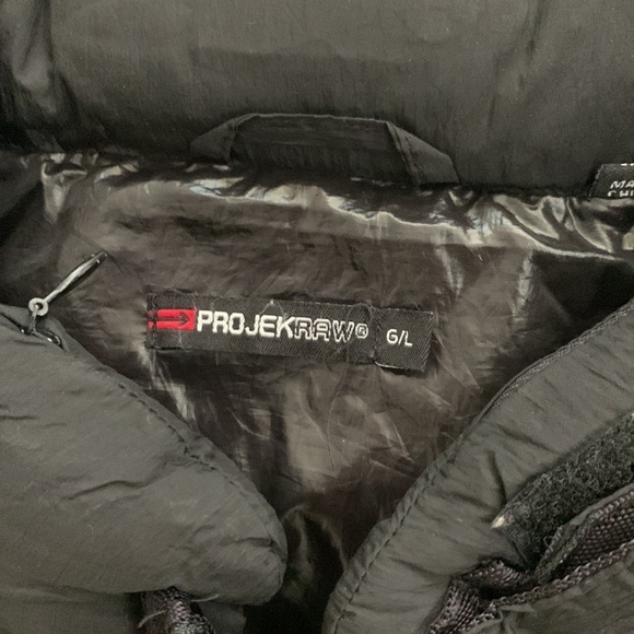 ProjekRaw Men’s Black Puffer Vest size Large - Picture 12 of 16